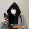 Balaclava Transfronteiriça Feminina Outono e Inverno Proteção Quente para Ouvidos Chapéu de Lã Lenço Japonês e Coreano Xale Integrado Chapéu de Tricô