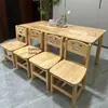 Mesa y silla de madera maciza para jardín de infantes, juego de mesa, juguete para bebé, escritorio de aprendizaje de educación temprana, escritorio para manualidades y escritura