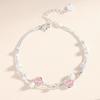 Pulsera de plata de ley con diseño de garra de gato de doble capa, diseño coreano, con estampado de garra de gato rosa, estilo nicho, con un pequeño libro rojo. Entrega en el mismo estilo.