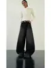 Jeans Oversize Bordados de Nicho Retro Americano para Hombre, Limpios Holgados Casuales de Primavera y Otoño, Pantalones Curvos Estilo Vintage