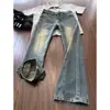 Jeans Versátil Masculino 2026 Lavado Cleanfit Corte Reto Retro Americano Corte Diagonal Ligeiramente Flare Curvo