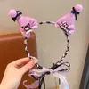Diadema Infantil Kuromi Accesorios para el Cabello Niña Pequeña Cinta Trenzada Pasador Niña Diadema para Niña Flequillo de Princesa Ropa para la Cabeza de Bebé