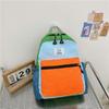 Mochila Ligera Pequeña para Jardín de Niños Estilo Nuevo 2025 Mochila Infantil con Bloques de Color Mochila Pequeña de Lona Moderna y Linda para Bebés