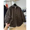 Chaqueta deshirt acolchada estilo coreano, estilo perezoso, holgada, casual para mujer en otoño e invierno, chaqueta acolchada de algodón elegante y ligera, chaqueta acolchada de algodón súper bonita
