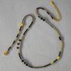 Collar de Cuentas Negro Dorado Más Caliente del Verano, Estilo Retro Europeo y Americano, Te Hace Lucir Más Clara y Delgada, Cadena Ultrafina para la Clavícula con Perlas