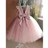 Vestido de Princesa para Niña Falda Tutú 2026 Vestido de Dama de Honor Atuendo para Presentación de Piano Infantil Vestido de Anfitriona para Niña Pequeña