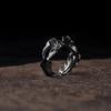 Diseño Único Personalidad Linda Moda Pequeño Rollo de Tremella Rey Anillo para Hombres y Mujeres Artesanía de Quema Blanca Joyería Exquisita Tridimensional de Alta Calidad