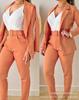 Traje casual estampado de nueva moda de la estación independiente de Amazon 2023, ropa de mujer con cinturón