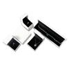 Joyero de papel relleno de cuero blanco, caja para anillos, collares y pendientes con giro en ángulo recto, caja para joyería al por mayor