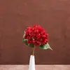 Flor artificial única hortênsia francesa salão de casamento fundo de flor macia arranjo de flores hortênsia de quatro cantos decoração de casa flor