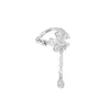Seleção de arte flash diamante borla gota de água flor clipe de orelha moda coreana pequeno fresco sem furo evangelho clipe de osso de orelha margarida