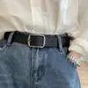 Simples High-end Sense Belt Feminino estilo coreano Novo All-match Jeans cinto decorativo Masculino Estudante Cinto Calça Prata fosco