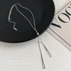 Collar de Triángulo con Borlas Ajustable 2025 Nueva Cadena Popular para Clavícula Diseño de Nicho Cadena Larga para Suéter de Otoño e Invierno