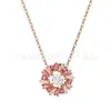 Versão de Luxo Shijia do Colar Olho do Diabo para Mulheres Apresenta um Pingente de Corrente Clavicular Coração Pulsante Cisne Dinâmico Swarovski