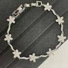 Pulseira Flor Zircônia Estilo Similar Loja Ouro Costura Diamante Completo Joias Pulseira Banquete Casamento Feminina Joias Elegantes de Luxo Leve Femininas