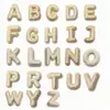 Colar de Ouro com 26 Letras Europeu e Americano Transfronteiriço Mais Vendido Inlaid com Zircônia Recortado Banho de Cobre Corrente de Contas Presilha para Colar Atacado