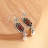 King Cervo Dourado Prata S925 Retrô Artístico Ágata Cuia Pérola Brincos Elegante Franja Brincos Femininos Lançamento