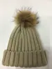 Direto da Fábrica inverno estilo coreano casual quente chapéu de tricô com pompom grande chapéu de lã reto espessado