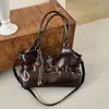 2026 Nova Bolsa de Ombro Feminina Moda de Nicho Estilo Coreano, Bolsa de Braço Simples Versátil, Bolsa Tote de Couro, Bolsa de Mão para o Trabalho