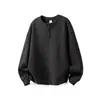 Camiseta de hombre estilo old money con cuello Henley, nueva sudadera informal de retazos suelta y moderna de primavera y otoño, ropa exterior casual para hombre