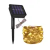 Luzes de Fio de Cobre Solares de LED Luzes de Natal para Exterior Decoração de Pátio Varanda Jardim Luzes de Fio para Pátio