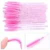 50 Piezas/Paquete Varilla de Cristal Transfronteriza Cepillo de Pestañas de Silicona Cepillo Cosmético Desechable Portátil Bolsa Opp Cepillo para Cejas