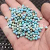 Contas Redondas de Turquesa Sintética, Contas de Ábaco com Fivela de Jade, Contas Espaçadoras, Contas Soltas de Jade, Contas Tubulares Retas de Bambu, Joias com Contas de Estilo Antigo