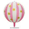 Globo de Papel de Aluminio 4D Estrella Rayada Ins Estilo Coreano de 22 pulgadas Flotante con Helio Decoración para Fiesta de Cumpleaños Infantil Montaje Exterior