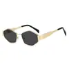 Gafas de Sol Metálicas de Polígono de Diamante Personalizadas de Moda para Hombres y Mujeres para Exteriores, Combinan con Todo, Gafas Anti-ultravioleta