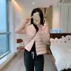 Exportado para a Europa 95% Penugem de Ganso Branco Forro Leve de Penugem Feminino Jaqueta de Penugem Interna e Externa Feminina Slim Gola Redonda