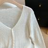 Tiro Real ~ Lujo Ligero Tencel Lino Hueco Ligero Protector Solar Chal Cárdigan de Verano Abrigo Corto Suéter de Punto