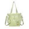 Mochila soft girl muito estilosa, mini bolsa mini ins, conjunto de mochila de duas peças para estudantes universitárias para passeios de primavera