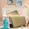 Tapete de junco natural tapete fresco infantil tapete de verão estilo antigo para bebê hidratante dobrável bordado tapete de ar condicionado tapete macio atacado