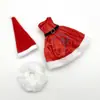 Externo Mixto 6 Puntos 30 Cm Muñeca Barbie Ropa para Hombre y Mujer Ropa Navideña Festiva Vestido Sombrero de Navidad