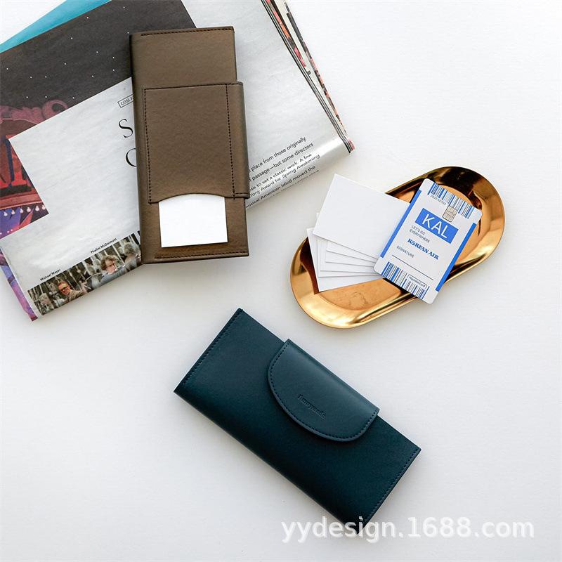 女士一体式长款双折双层PU 皮革钱包