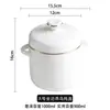 Olla de Cerámica Impermeable para Estofado Hotel Phnom Penh con Tapa Doble Tapa Boles Binaurales para Estofado de Nido de Pájaro con Recipiente Interior Olla para Huevo al Vapor Olla para Estofado Olla Pequeña para Sopa