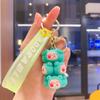 Llavero Genuino Apilable Adorable Panda Oso Fresa Creativo Colgante para Mochila Escolar Llavero para Llaves de Coche Regalo Creativo