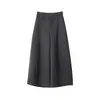 [Oufan] Calça de Cintura Alta Estilo Coreano Perna Larga Scimitar para Mulheres 2025 Novo Estilo, Calça Casual Versátil e com Caimento 3274