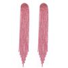 Aretes europeos y americanos exagerados de borla larga con diamantes, cadena de garra de diamantes completa, moda retro de alto sentido, aretes de otoño e invierno al por mayor