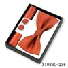 Corbata de moño Estilo Nuevo, Pañuelo Cuadrado, Gemelos Caja de Regalo Set de 3 Piezas, Accesorios de Camisa de Moda para Hombre, Hebilla de Corbata de Moño Multicolor