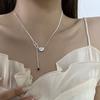 Collar pequeño de cintura con diamantes y circonitas francesas para mujer, resistente a la decoloración, de verano, ligero, de lujo, combinable con todo, cadena de clavícula, nuevo producto.