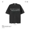 Camiseta de Algodón Puro Pesado con Estampado Simple de Letras, Manga Corta, para Hombres y Mujeres, Nuevo Corte Holgado, Prendas de Comercio Exterior Transfronterizo al por Mayor