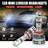 Lente Olho de Peixe Mini A80 Driver Embutido 3570 Contas de LED de Holofote Ultra Brilhante Farol de LED para Carro Lente de Holofote