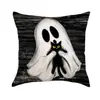 Decoração de Halloween Amazon Fronha de Linho para Casa Capa de Almofada de Sofá Cabeça de Abóbora Engraçada Decoração Amazon