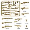 Caballo de Guerra Cañón de Montaña Ametralladora Escudo de Ametralladora Arma Pesada Segunda Guerra Mundial Bloques de Construcción Accesorios Militares Piezas de Armas Equipo Exclusivo