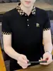 Camisa de Manga Corta de Algodón de Seda de Hielo para Hombre 2025 Nueva Verano Casual Moderna Camisa de Media Manga Top de Solapa de Verano