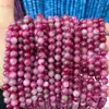 Calcedonia Morada Amarilla Cuentas Redondas DIY Cuentas Sueltas Abalorios Hechos a Mano Accesorios de Joyería de Piedra Natural Optimizada Venta Directa de Fábrica