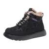 Nova coleção de inverno: Botas de algodão de cano alto com estampa de leopardo para mulheres, casuais e versáteis, com forro e espessamento adicionados para aquecimento, adequadas para uso ao ar livre e projetadas para manter os pés aquecidos e protegidos do frio.