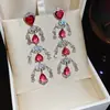Brincos Pendentes Folha de Zircônia Estilo Chinês Novo Agulha de Prata Luxo Acessível Brincos de Alta Qualidade Brincos Estilo Palácio Retrô para Mulheres
