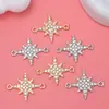 Novo Pingente de Colar Pulseira Pingente Estrela Dupla Pendurada Pontos Diamante Fabricante Atacado Joias Criativas Acessórios DIY